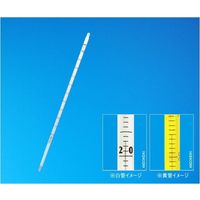 安藤計器製工所 水銀棒状温度計 ー20～50℃（1℃） 全長180mm 黄 1-30-9 1本 64-7657-69（直送品）