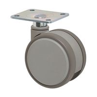 東海キャスター 静音 双輪キャスター φ75 自在 プレート式 FZ75 1個 64-8074-36（直送品）