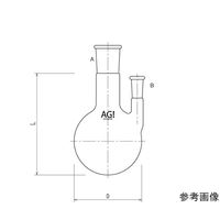 旭製作所 二ツ口フラスコ 側管垂直タイプ 5000mL 50/50