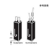 丸窓フロー石英セル チューブ接続口付き 光路長:1mm0.007mL 75.3/Q/1