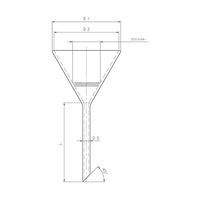 旭製作所 ガラスろ過器 円錐ロート形 Φ25 並目 3784-60/2 1個 64-9047-70（直送品）