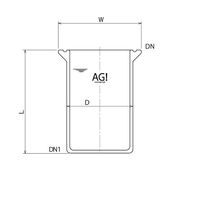 旭製作所 平底反応容器(弁座無) 500mL 3953-500 1個 64-9341-63（直送品）