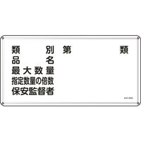 日本緑十字社 消防・危険物標識 KHY 300×600mm ステンレス