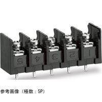 ネジ式端子台 底面絶縁物無し サポート端子無し ネジサイズM4 角座金付ネジ PC端子 取付孔無し 8P ML-260-S1B3YF-8P（直送品）