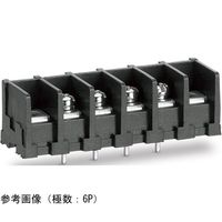 ネジ式端子台 端子間ピッチ7.62mm 底面絶縁物無し PC端子 取付孔有り セムスネジ 5P ML-41-S1BXS-5P 1個（直送品）
