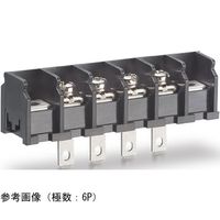 ネジ式端子台 端子間ピッチ10.16mm 背面絶縁壁付 はんだ付け兼用187タブ端子 (t0.8) 3P ML-77B-AXF-3P 1個（直送品）