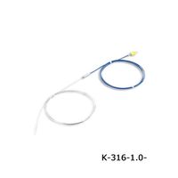 Kシース熱電対(SUS316ロングシースタイプ) 650°C φ1.0×1000mm 英語版校正証明書付 3-5393-01-56 1個（直送品）