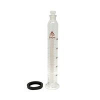アズワン 有栓メスシリンダー(硬質ガラス製) 500mL 中国語版校正証明書付 6-234-08-57 1個（直送品）