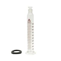 アズワン 有栓メスシリンダー(硬質ガラス製) 1000mL 英語版校正証明書付 6-234-09-56 1個（直送品）
