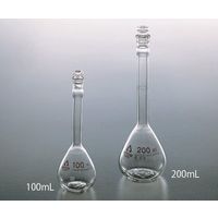 アズワン 透明摺りメスフラスコ(硬質ガラス製) 白 5mL 英語版校正証明書付 6-243-01-56 1個（直送品）