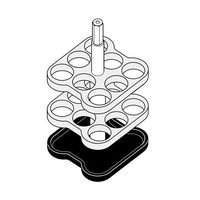 エッペンドルフ・ハイマック・テクノロジーズ アダプター 9mL×8 Aー4ー38用 長方形バケット付き 5702 711.004 1セット（直送品）