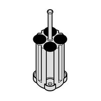 アダプター 2.6ー7mL×4 Aー4ー38用 丸型バケット装備 5702 719.005 1セット（直送品）