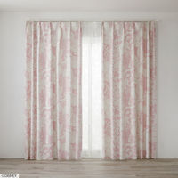 スミノエ DISNEY セミオーダー カーテン プリンセス ハイホー 2200×1400mm ピンク １セット(2枚入)（直送品）