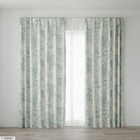 スミノエ DISNEY セミオーダー カーテン プリンセス ハイホー 2200×1850mm ライトグリーン １セット(2枚入)（直送品）