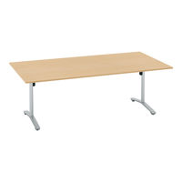 【組立設置込】コクヨ ビエナ 会議テーブル フラップ 角形 T字脚キャスター 天板Ｗ2100×D1050×高さ720mm