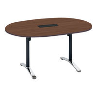 【組立設置込】コクヨ ビエナ 会議テーブル 楕円形 T字脚 キャスター 配線付 天板Ｗ1500×D900×高さ720mm