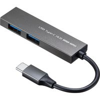 サンワサプライ USB Type-C 2ポートスリムハブ USB-3TCH24SN 1個