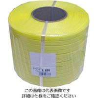 松浦工業 PPバンド 細巾9ミリ500M 紙管巻 黄 4984834478333 1セット(4個)（直送品）