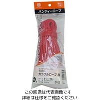 松浦工業 カラフルロープ(PP) 赤 5×10m 4984834185859 1セット(6個)（直送品）