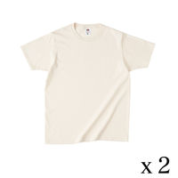 TRUSS フルーツベーシックTシャツ　サイズL　4.8oz　ナチュラル　1セット（2着入）（直送品）