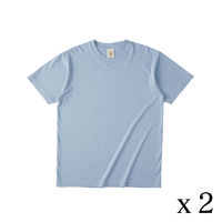 TRUSS オーガニックコットンTシャツ　サイズM　5.3oz　アシッドブルー　1セット（2着入）（直送品）
