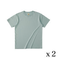 TRUSS オーガニックコットンTシャツ　サイズM　5.3oz　シャロウグリーン　1セット（2着入）（直送品）