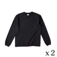 TRUSS オーガニックコットンロングスリーブTシャツ　サイズXL　5.3oz　スミクロ　1セット（2着入）（直送品）