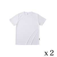 TRUSS リサイクルポリエステルTシャツ　サイズL　4.4oz　ホワイト　1セット（2着入）（直送品）