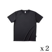 TRUSS リサイクルポリエステルTシャツ　サイズS　4.4oz　ブラック　1セット（2着入）（直送品）