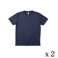 TRUSS リサイクルポリエステルTシャツ　サイズM　4.4oz　ネイビー　1セット（2着入）（直送品）