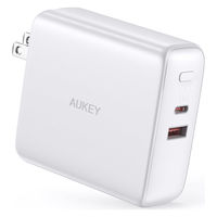 モバイルバッテリー コンセント一体型 5000mAh PD出力20W USB充電器 ホワイト PA-PD20-WT AUKEY