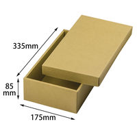 ヤマニパッケージ ナチュラルBOX28号ヒモ無 100枚 16-28N 1ケース(100枚入)（直送品）