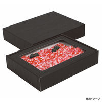 ヤマニパッケージ NK-412 肉箱 黒 小　50枚（直送品）