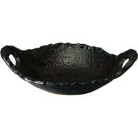マルヨシ陶器 民芸陶板 黒 8号 陶板 萬古焼 ガス火 オーブン レンジ 342282 1個（直送品）