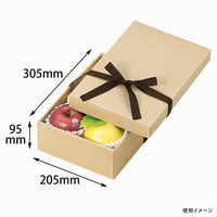 ヤマニパッケージ ナチュラルBOX12号ヒモ付 100枚 16-16 1ケース(100枚入)（直送品）