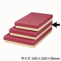 ヤマニパッケージ カラーBOX50中 赤 100枚 16-51（直送品）