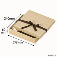 ヤマニパッケージ ナチュラルBOX10号ヒモ付 100枚 16-15 1ケース(100枚入)（直送品）