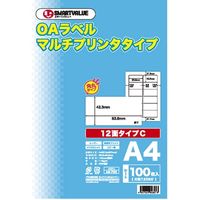 ジョインテックス OAマルチラベルC 12面100枚 A237J 1セット(1冊×5)