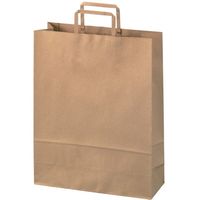 ジョインテックス 手提袋 平紐 茶 大 50枚 B293J-B 1セット(5パック)（直送品）