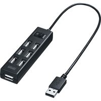 サンワサプライ USB2.0ハブ（7ポート・ブラック） USB-2H702BKN 1個