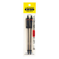 三菱鉛筆 油性ボールペン ノック式 0.7mm ＳＮー８０ 2本組 黒（ブラック） SN802P.24 10セット（直送品）