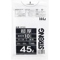 ハウスホールドジャパン GT43 ポリ袋45L透明 10枚 0.05 4580287290760 10枚×30点セット（直送品）