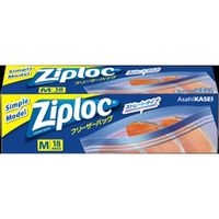 ジップロック フリーザーバッグM 18枚入 シンプルモデル 4901670115642 18枚×24点セット 旭化成ホームプロダクツ（直送品）