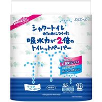 シャワートイレ用トイレットペーパー エリエール ダブル 25mパルプ100％ 12ロール　大王製紙