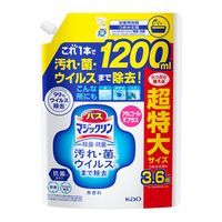 バスマジックリン 泡立ちスプレー 除菌・抗菌 アルコール成分プラス 無香料 詰め替え 超特大 1200mL 1個 花王