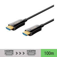 HDMIケーブル 100m 4K60Hz HDMI[オス] - HDMI[オス] 極細 太さ直径4.5mm 光ファイバー VV-HDMI1000AA-AOC-B