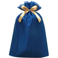 包む 巾着 オーガンジー BAG LLサイズ ブルー T-2803-LL 1セット（2個）