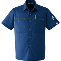 Asahicho（旭蝶繊維） A23 半袖シャツ ネイビー 5L 1枚（直送品）