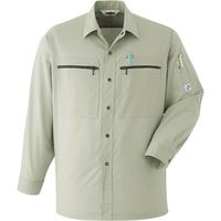 Asahicho（旭蝶繊維） A24 長袖シャツ オリーブ 3L 1枚（直送品）