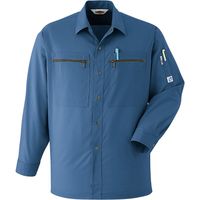 Asahicho（旭蝶繊維） A24 長袖シャツ ブルー M 1枚（直送品）
